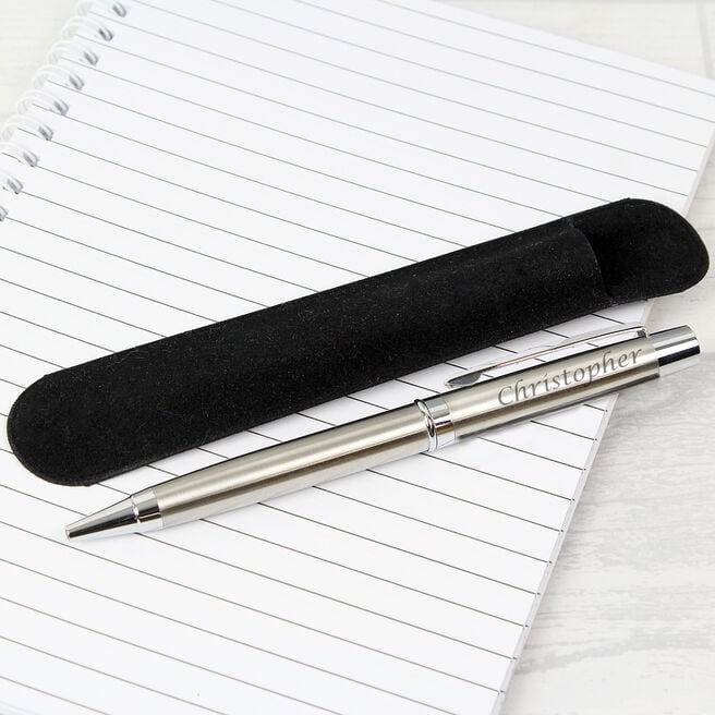 Personalised Scripted Pen & Pouch Set