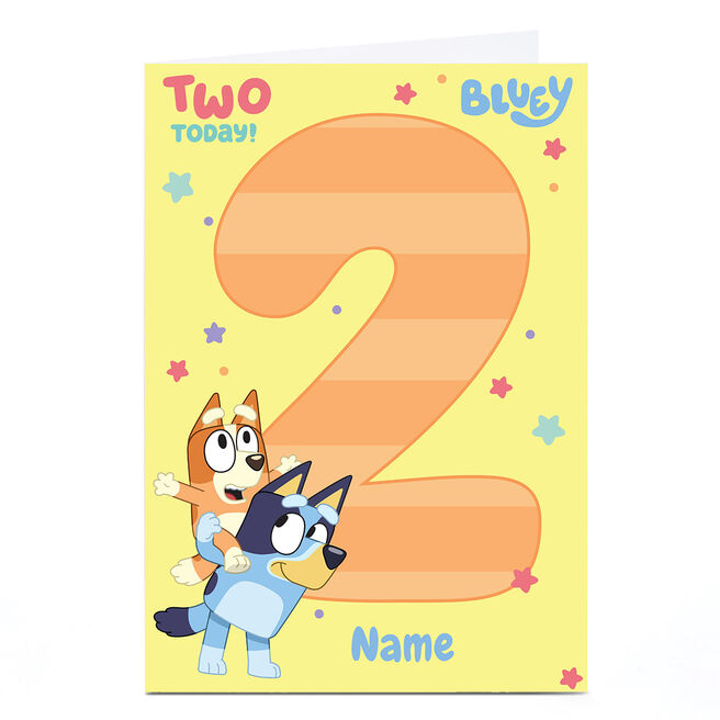 Personalised Birthday Card - Bluey 2 Today!