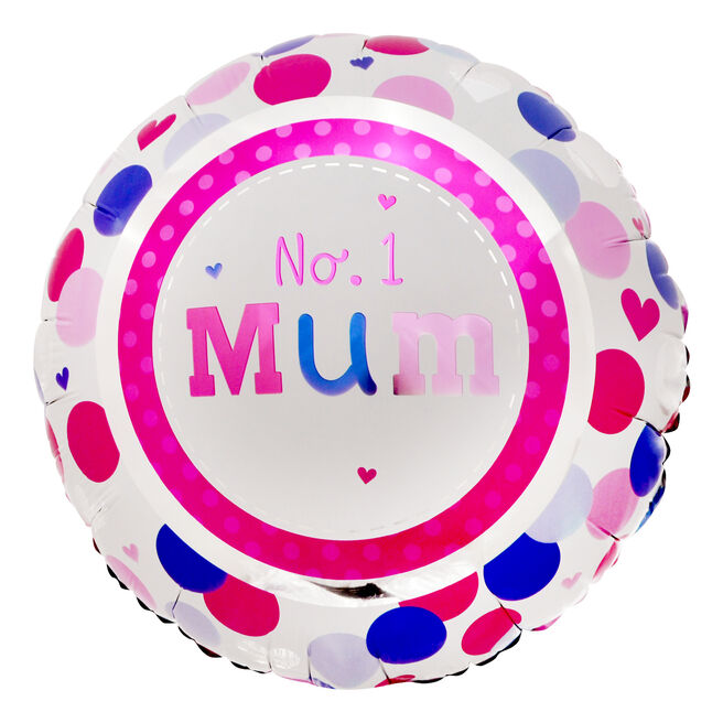 No. 1 Mum 18-Inch Foil Helium Balloon 