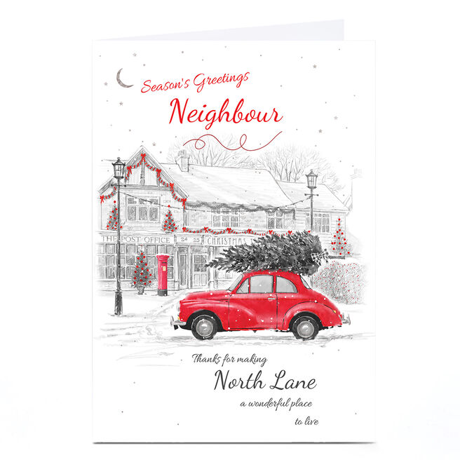 Personalised Christmas Card - Wonderful Place to Live, Neighbour