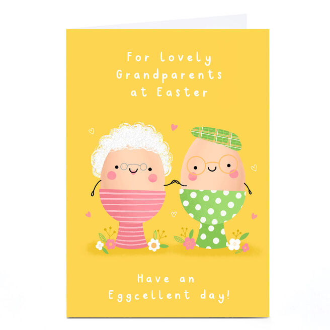 Personalised Jess Moorhouse Easter Card - Egg cup Grandparents