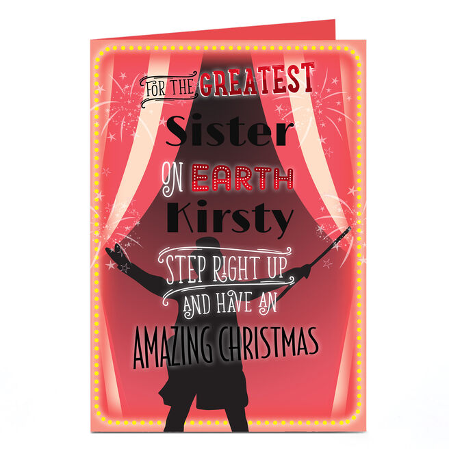 Personalised Christmas Card - The Greatest On Earth, Sister