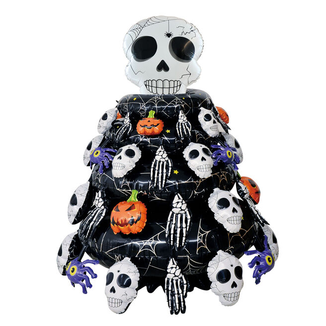 Air-Fill Halloween Skull Tree Foil Balloon 1.03m