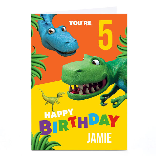 Personalised Birthday Card - Dinosaur Roar with Age and Name