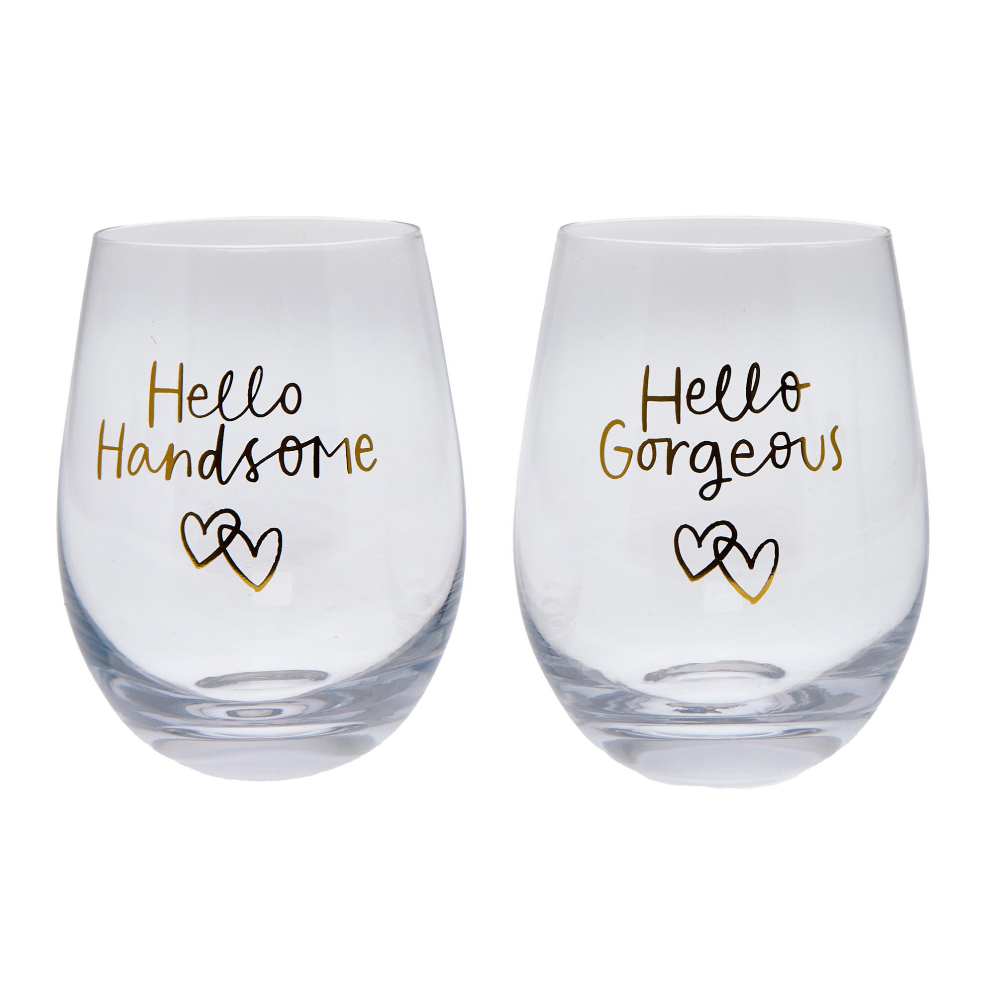 Buy Yours & Mine Set of 2 Glass Tumblers for GBP 4.99 | Card