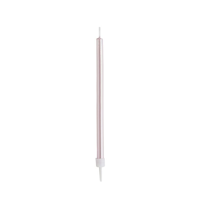 Pink Skinny Cake Candles - Pack of 12