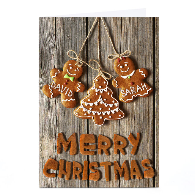 Personalised Christmas Card - Christmas Biscuits
