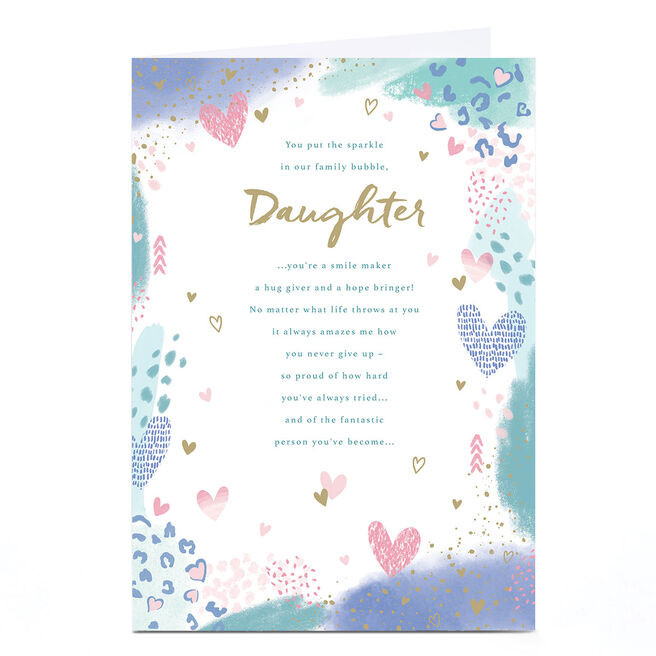 Personalised Birthday Card - You Put The Sparkle In Our Family, Daughter