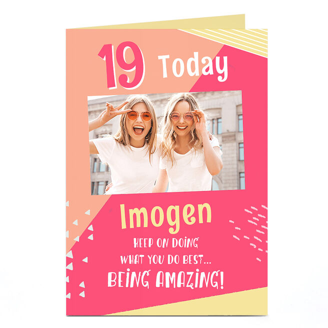 Photo Birthday Card - Doing What You Do Best..., Editable Age