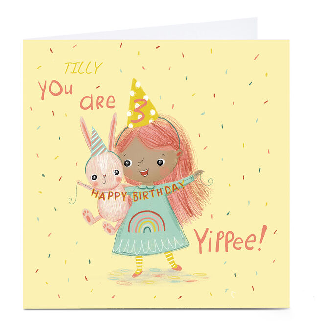 Personalised Emma Valenghi Birthday Card - Yippee! Editable Age