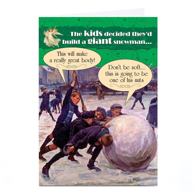 Personalised Quitting Hollywood Christmas Card - Snowball