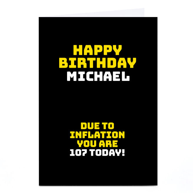 Personalised PG Quips Birthday Card - Age Inflation