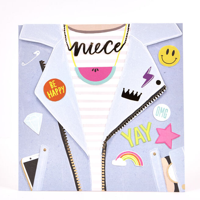 Boutique Collection Birthday Card - Niece Jacket
