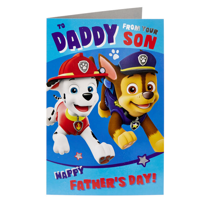 Daddy From Son Paw Patrol Father's Day Card