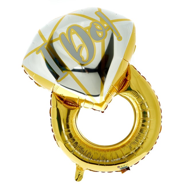 26-Inch I Do Wedding Ring Foil Helium Balloon