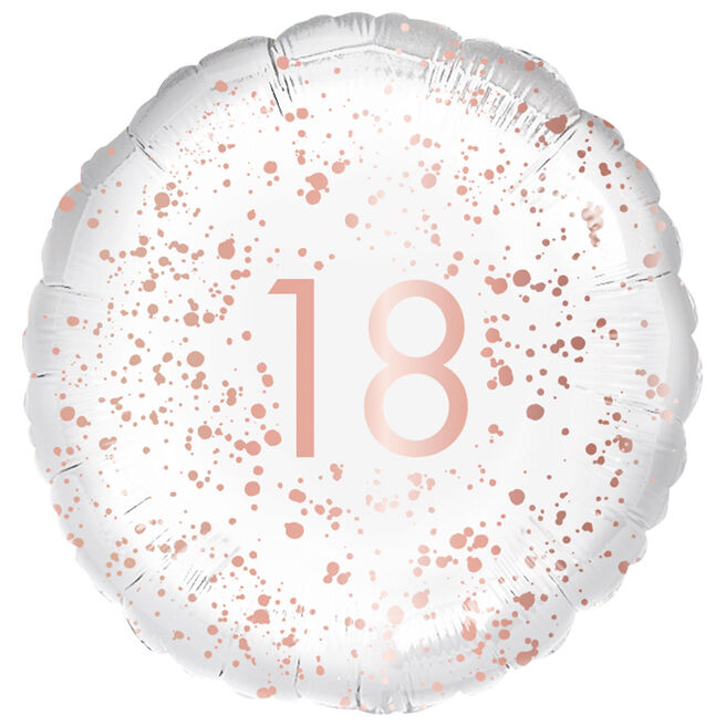 Rose Gold 18th Birthday 18-Inch Foil Helium Balloon