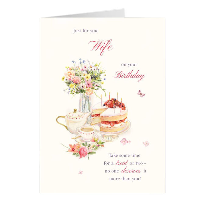 Personalised Birthday Card - A Treat Or Two, Wife