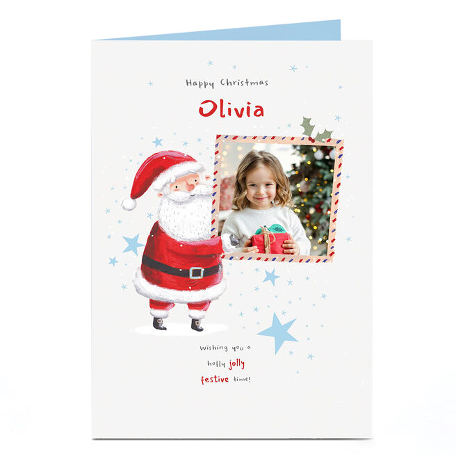 Photo Christmas Card - Holly Jolly Santa
