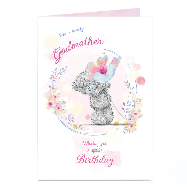 Personalised Tatty Teddy Birthday Card - Lovely Godmother