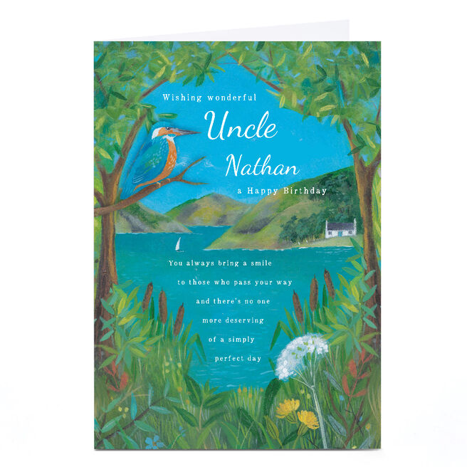 Personalised Birthday Card - Lake Landscape