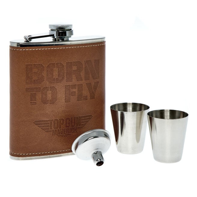 Top Gun Hip Flask & Shots Gift Set