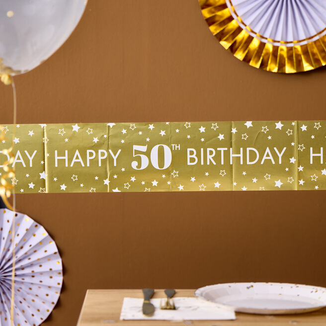 Happy 50th Birthday Banner