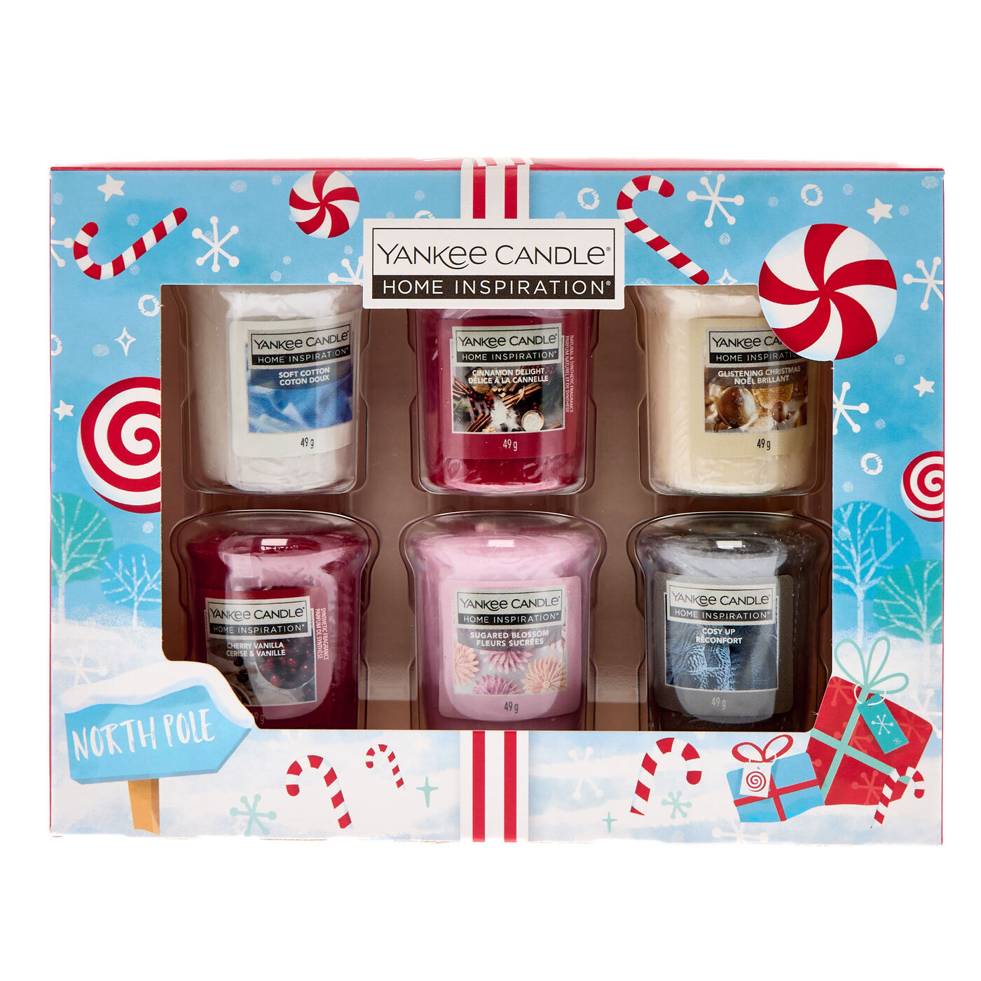 Buy Yankee Candle Home Inspiration Christmas Votives Set Of 6 for GBP