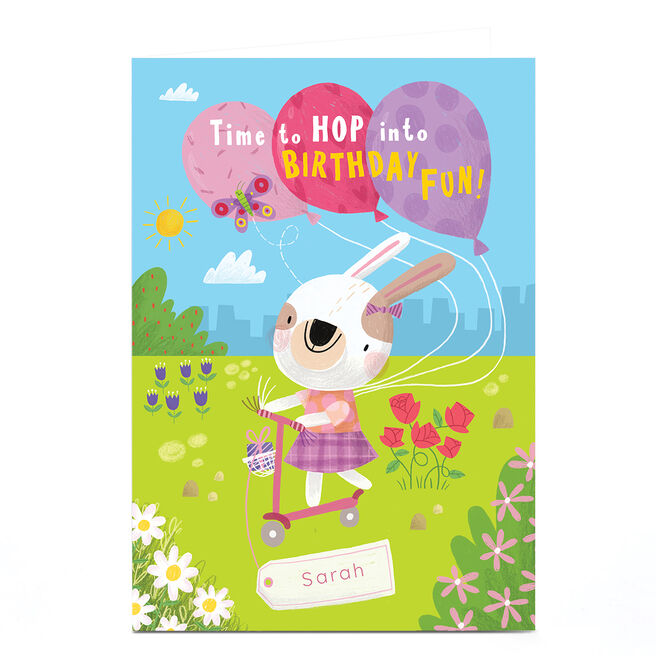 Personalised Jordan Wray Birthday Card - Hop Into Fun