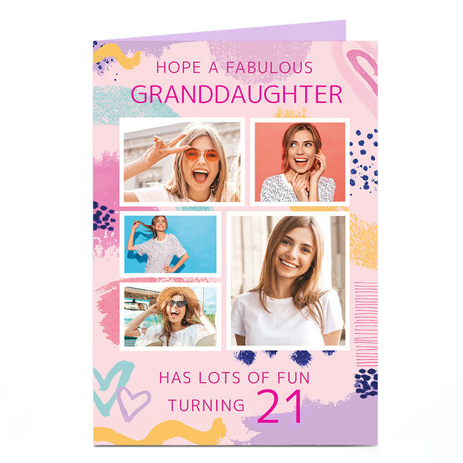 Photo Birthday Card - Hope A Fabulous... , Editable Age