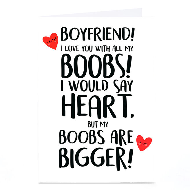 Personalised Emo Rescue Valentine's Day Card - Love You With All My, Boyfriend