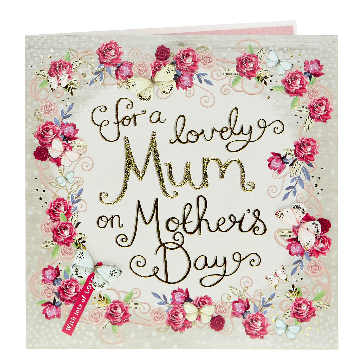 Buy Exquisite Collection Mother's Day Card For A Lovely Mum for GBP 1