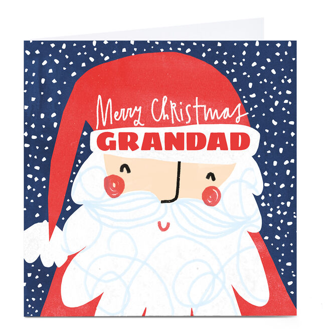 Personalised Gingerbread Christmas Card - Santa Hat