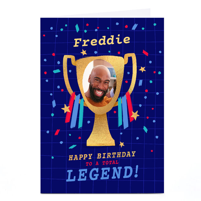 Photo Birthday Card - Total Legend Trophy