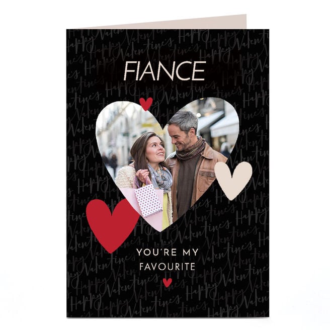 Personalised Valentine's Day Card - Favourite Hearts, Fiance