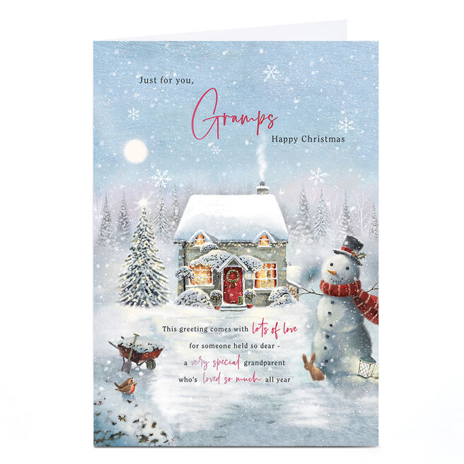 Christmas Card - Snowy Cottage, Gramps