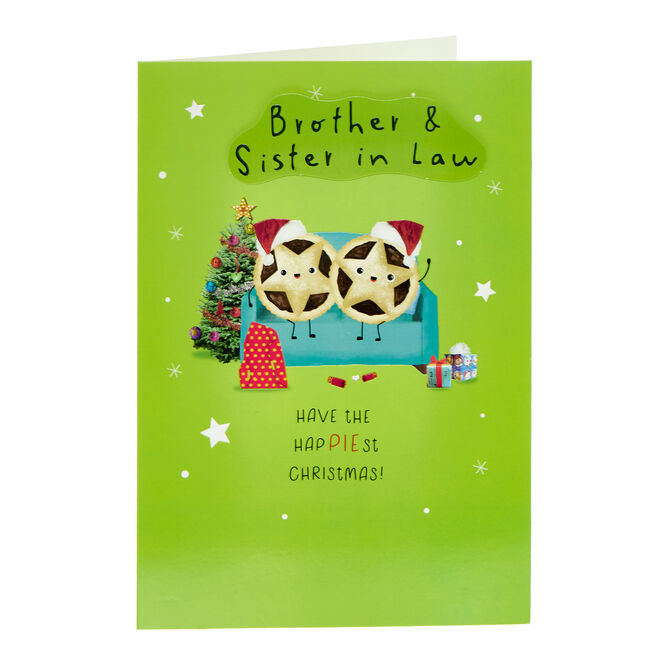 Brother & Sister In Law Mince Pies Christmas Card