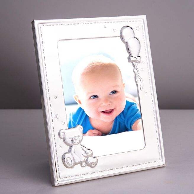 Silver Photo Frame - Teddy