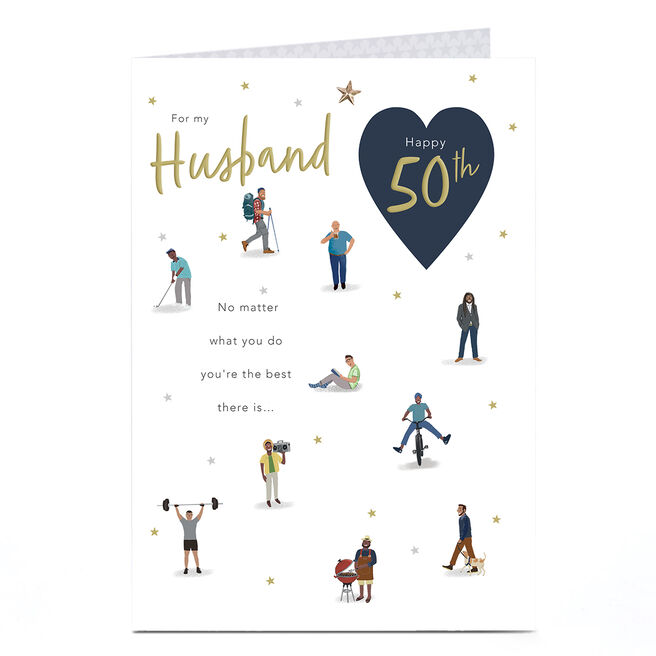50th Birthday Card - You're The Best There Is, Husband