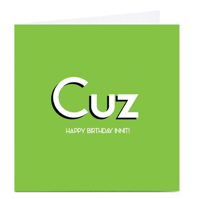 Personalised StreetGreets Card - Cuz