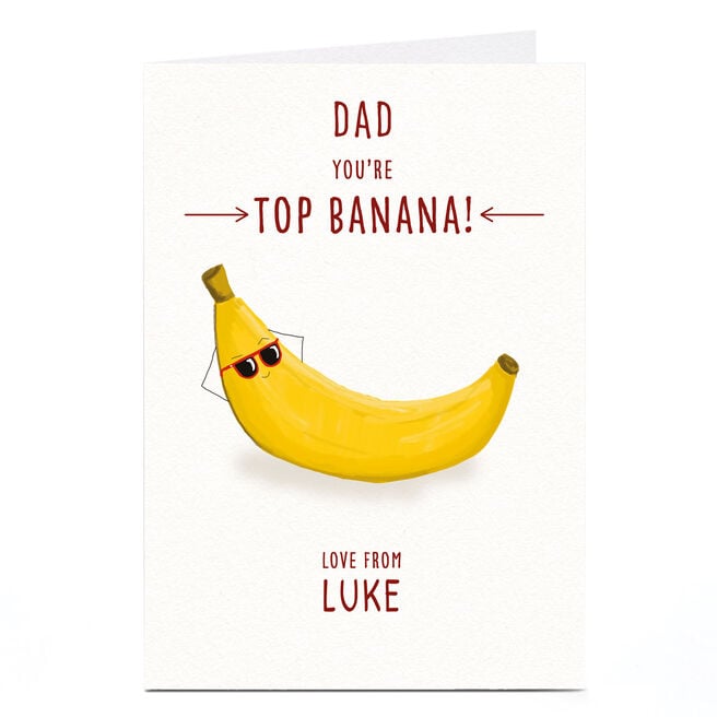 Personalised Card - Top Banana Dad