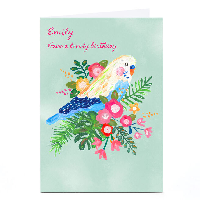 Personalised Kerry Spurling Any Occasion Card - Floral Bird