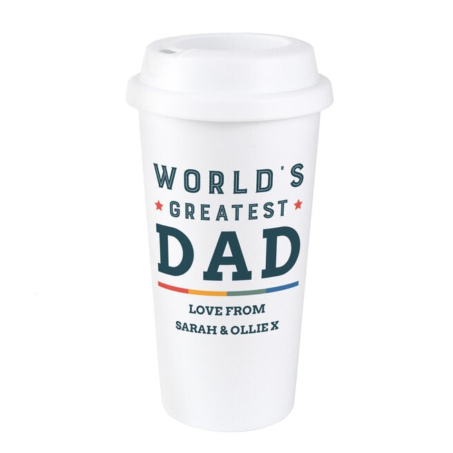 Personalised World's Greatest Insulated Reusable Eco Travel Cup