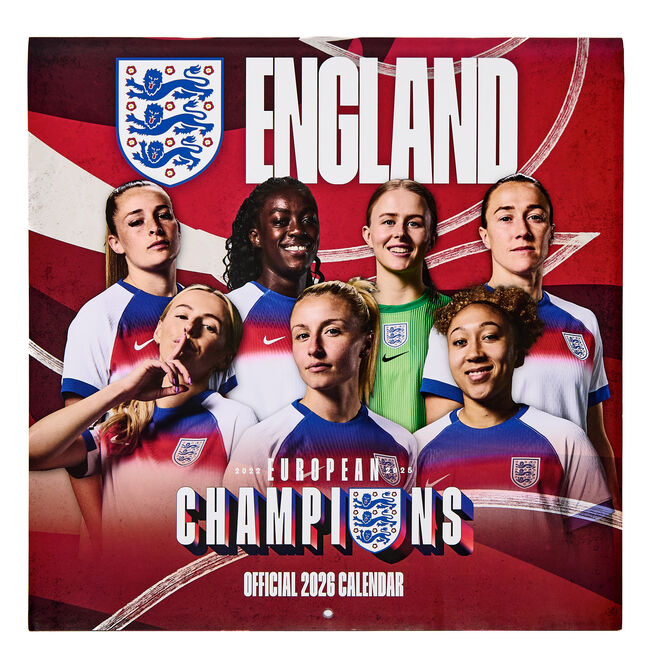 England Lionesses European Champions Official 2026 Square Wall Calendar
