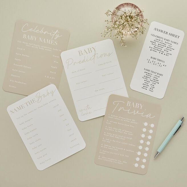 Baby Shower Activity Pack - Pack of 24