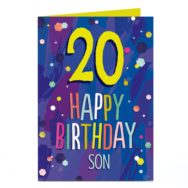 Personalised Any Age Birthday Card - Coloured Spots, Any recipient