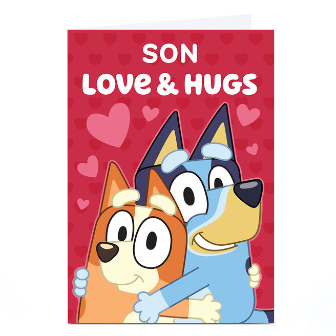 Personalised Valentine's Day Card - Bluey Son