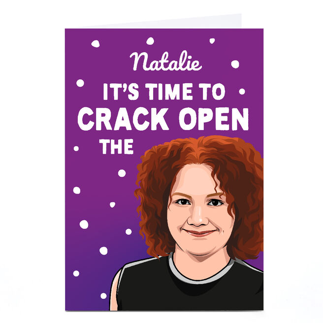 Personalised All Things Banter Christmas Card - Crack Open The Fizz