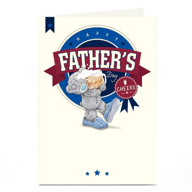 Personalised Tatty Teddy Father's Day Card - Cheers Beer