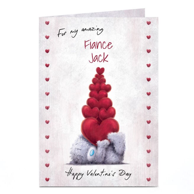 Personalised Tatty Teddy Valentine's Day Card - For My Amazing, Fiance