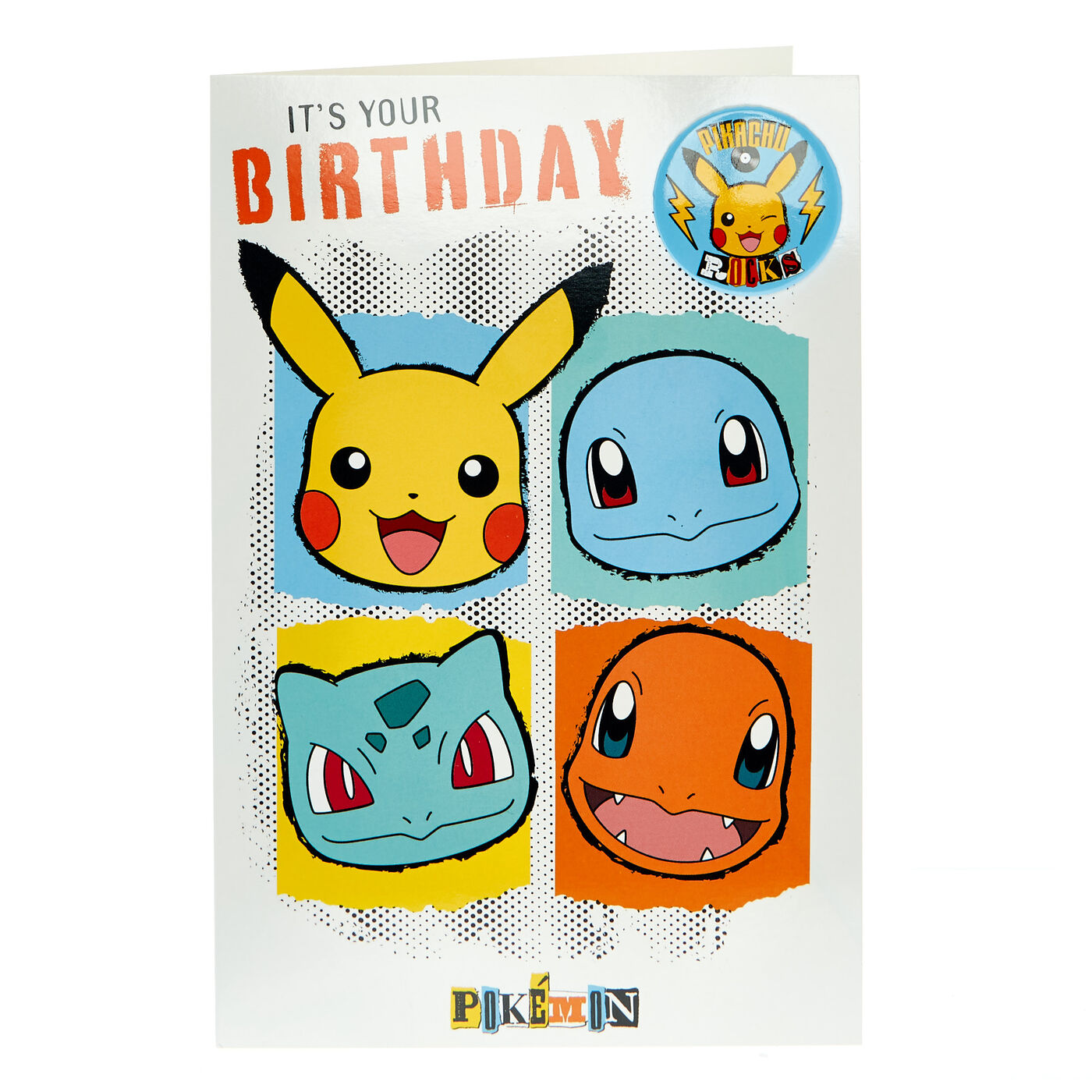 Buy Pokémon Birthday Card With Badge for GBP 1.49 | Card Factory UK